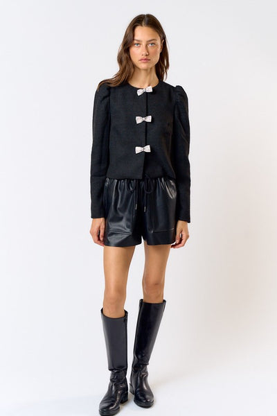 Rhinestone bow jacket *LAST ONE - Sz L*