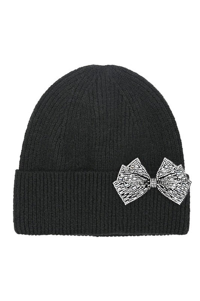 RHINESTONE BOW HAT