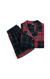 Plaid Flannel Crop Top & Boxer PJ Set