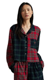Plaid Flannel Crop Top & Boxer PJ Set
