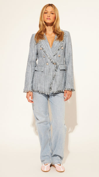 ANDRES DENIM TWEED BLAZER