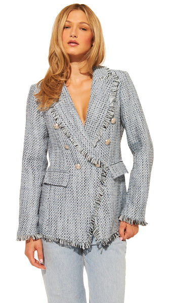ANDRES DENIM TWEED BLAZER