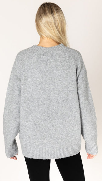 ATHENA HEART CREW SWEATER