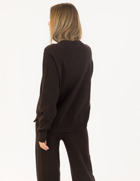 CLARET & PICO CHOCO BROWN SWEATER PANT SET