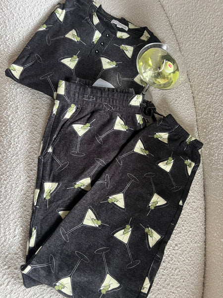 Merrier With A Martini PJ Set