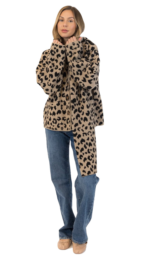 DELANEY ANIMAL SWEATER COAT