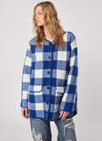 JONES BLUEBERRY PLAID SHACKET