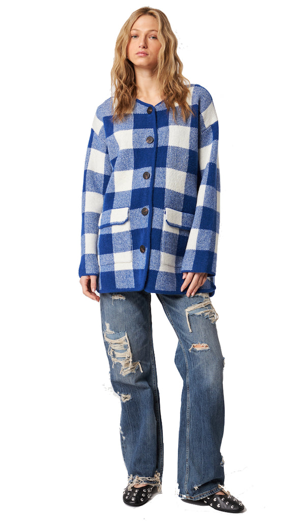 JONES BLUEBERRY PLAID SHACKET