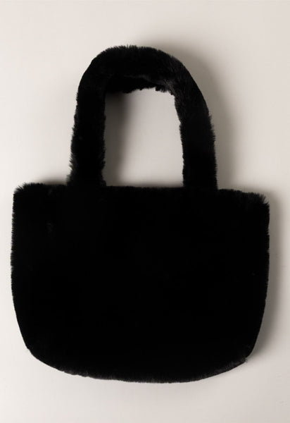 FAUX FUR TOTE BAG