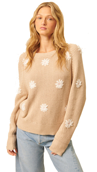 Hendrix Daisy Sweater - Sandstone *Last one -SZ S*