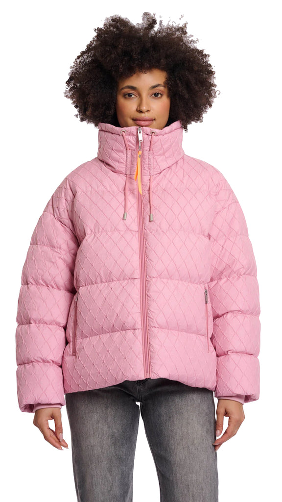AUDRY MAUVE PINK STRUCTURED PADDED JACKET