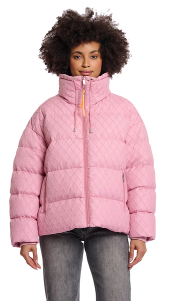 AUDRY MAUVE PINK STRUCTURED PADDED JACKET