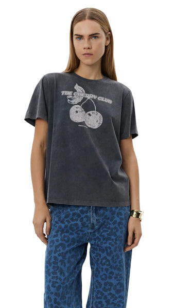 ZENASW CHERRY T-SHIRT - WASHED BLACK *LAST ONE - SZ XS*