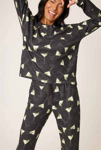 Merrier With A Martini PJ Set