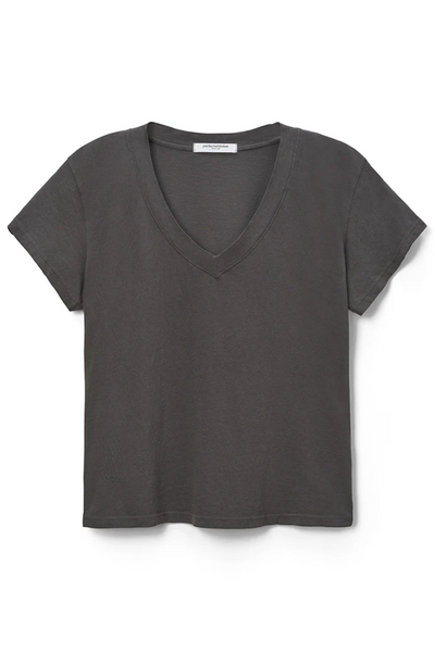 HENDRIX COTTON BOXY V NECK TEE