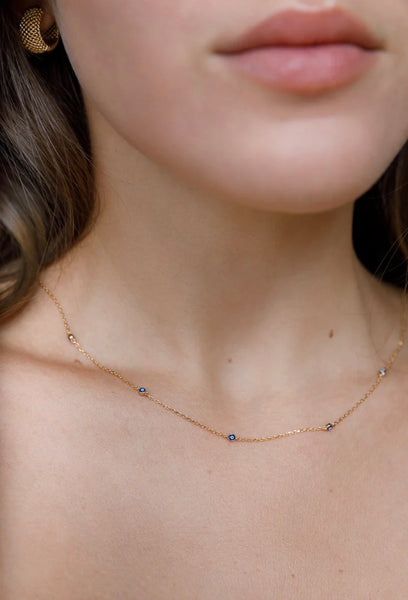 LIGHT EVIL EYE NECKLACE