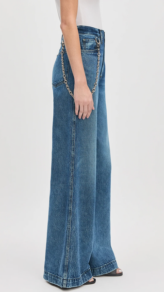 MASHA SUPER HIGH RISE WIDE LEG W. REMOVABLE CHAIN