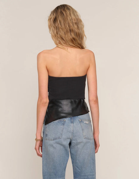 CHANTAL FAUX LEATHER TOP