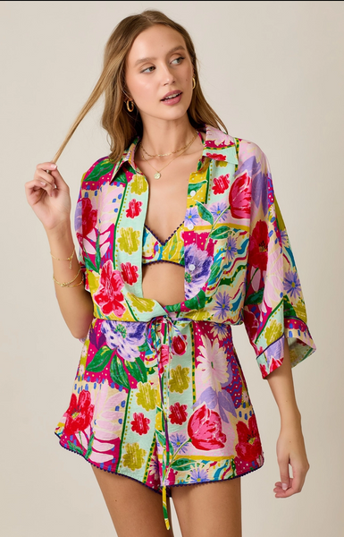 Floral Set with Pom-Pom Trim Detail *LAST ONE - Sz L*