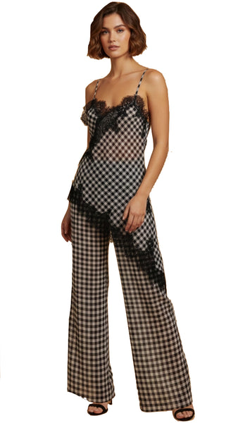 Gingham Lace Trim Set