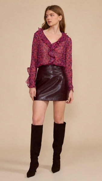 HART FAUX LEATHER MINI SKIRT
