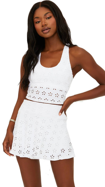Yara Top White Magnolia Eyelet