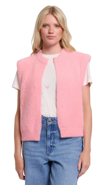 COTTON CANDY BOXY WAISTCOST VEST