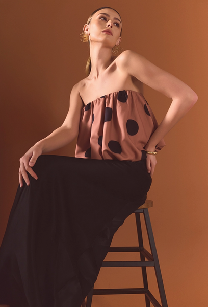 POLKA DOT BUBBLE TUBE TOP