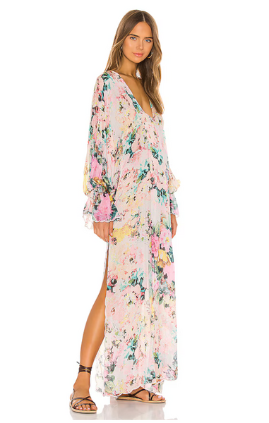 HEMANT AND NANDITA - TEIEN PASTEL KAFTAN DRESS