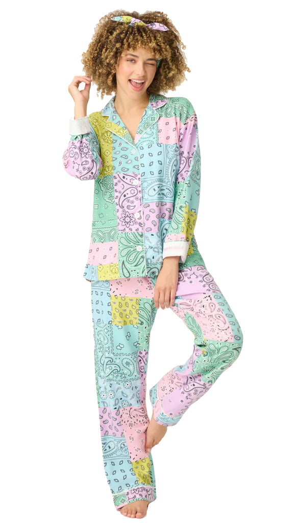Howdy Honey Paisley Print Flannel PJ Set