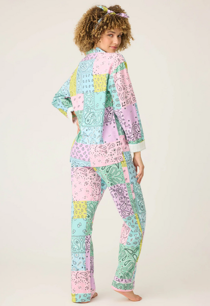 Howdy Honey Paisley Print Flannel PJ Set