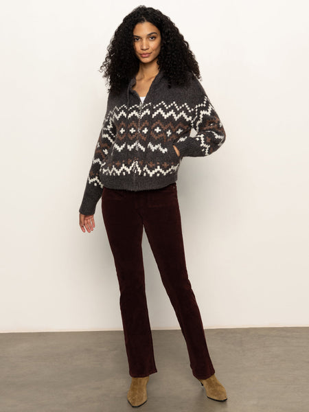 ZIP-UP FAIRISLE HOODIE