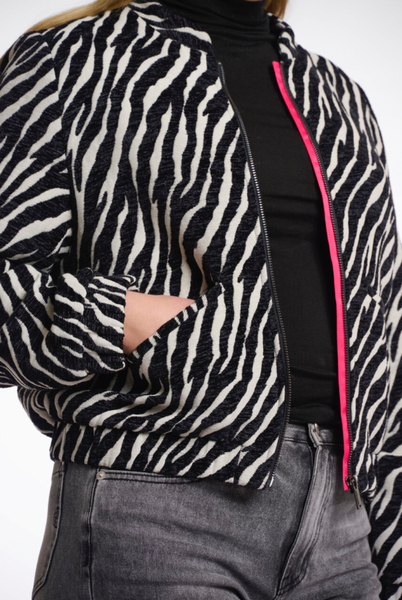 Rino & Pelle Reversible Andrea Bomber Jacket Black Zebra *LOW STOCK*