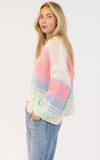 LINDY CREWNECK MULTI STRIPE PULLOVER