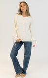 LYDIA CREWNECK RIBBON PULLOVER