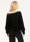 Nobu Boatneck Crystal Sweater