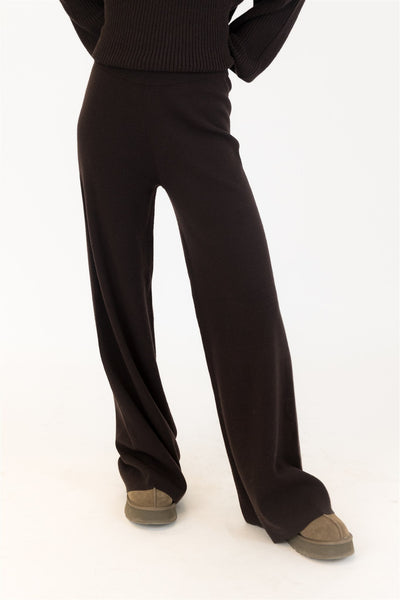 CLARET & PICO CHOCO BROWN SWEATER PANT SET
