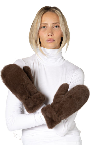 FAUX FUR LUXE MITTENS