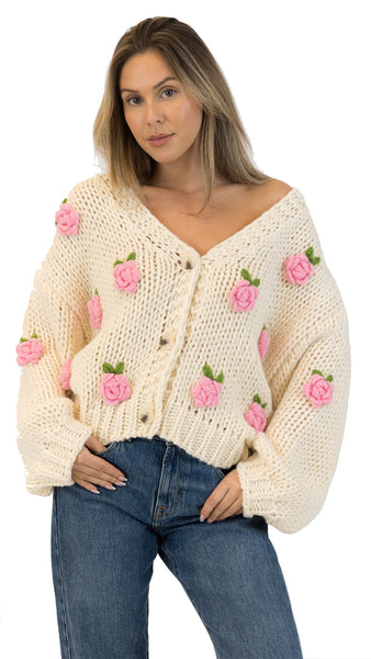 ROSIE OFF WHITE CARDIGAN