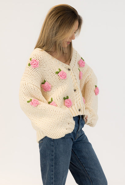 ROSIE OFF WHITE CARDIGAN