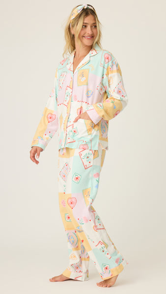 Lucky Me Print Flannel PJ Set