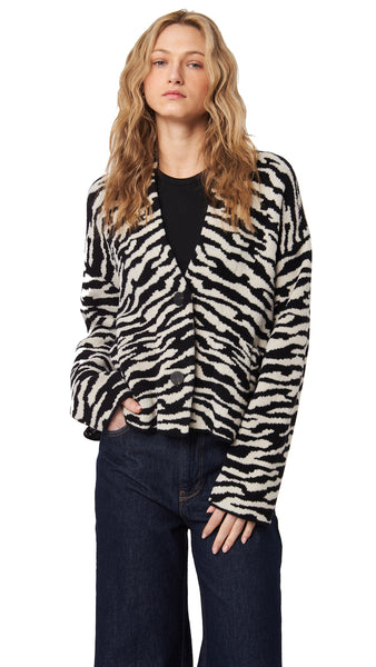XAVIAR ZEBRA CARDIGAN