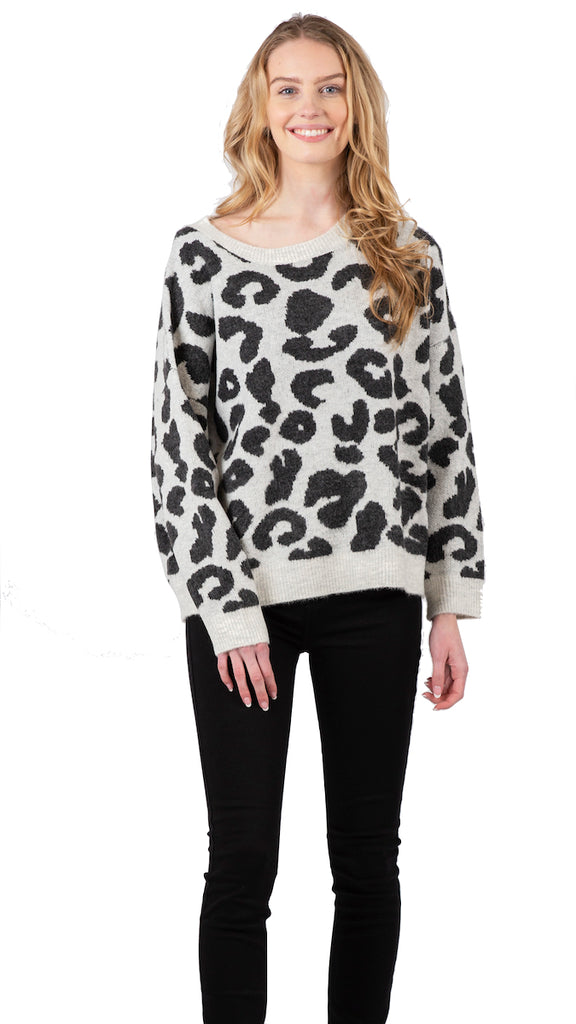 Angus Abstract Animal Print Sweater