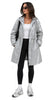 ROWEN SILVER METALLIC LONG WINDBREAKER