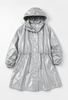 ROWEN SILVER METALLIC LONG WINDBREAKER