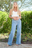 High Rise Quilted Wide Leg Jean *LAST ONE - Sz 29*