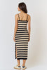 STRIPED KNIT SWEATER DRESS