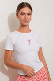 MARTINI EMBROIDERED TEE *LAST ONE - Sz S*
