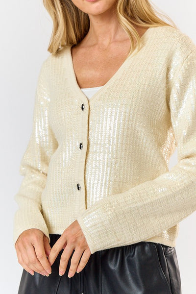 SEQUIN SWEATER CARDIGAN *LAST ONE*