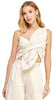 One-Shoulder Knotted Flower Bow Top